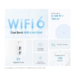 TP-LINK Deco X10 v1 WiFi Mesh Network Access Point Wi‑Fi 6 Dual Band (2.4 & 5GHz) σε Διπλό Kit Λευκό
