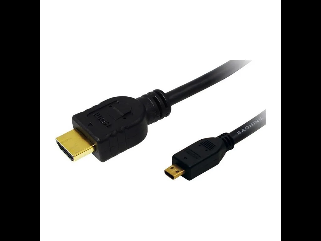 20240809140647_96555b3f LogiLink CH0032 HDMI 1.4 Cable HDMI male - micro HDMI male 2m Μαύρο CH0032 - Image 1