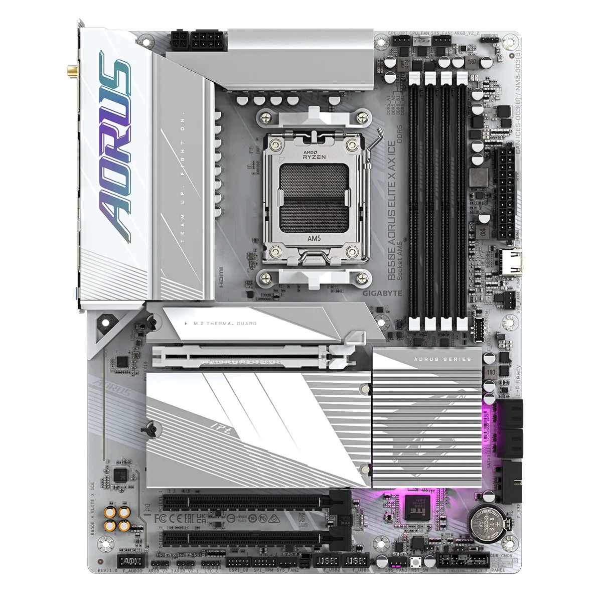 Gigabyte B650E AORUS ELITE X AX ICE Motherboard ATX με AMD AM5 Socket - Image 1