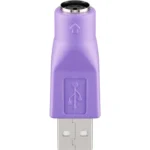 Goobay Μετατροπέας USB-A male σε PS/2 female Μωβ 1τμχ 68918