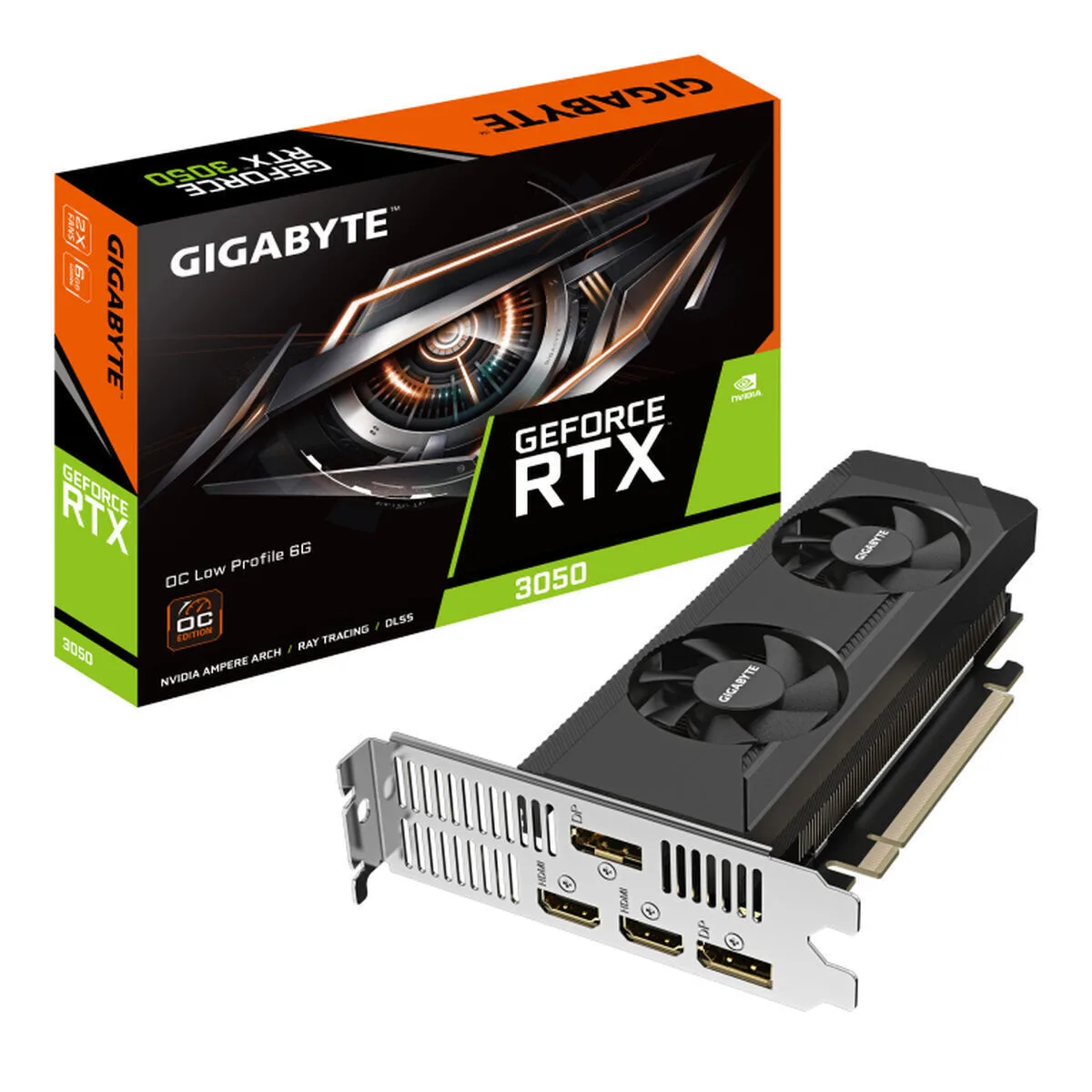 20240809144016_gigabyte_geforce_rtx_3050_6gb_gddr6_oc_low_profile_6g_karta_grafikon_gv_n3050oc_6gl Gigabyte GeForce RTX 3050 6GB GDDR6 OC Low Profile 6G Κάρτα Γραφικών GV-N3050OC-6GL - Image 1