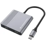 Conceptronic USB-C Docking Station με HDMI 4K PD και σύνδεση 2 Οθονών Γκρι (DONN13G)