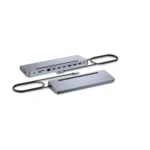 i-tec USB-C Docking Station με HDMI/DisplayPort 4K PD Ethernet και σύνδεση 3 Οθονών Γκρι (C31FLAT2PDPRO)