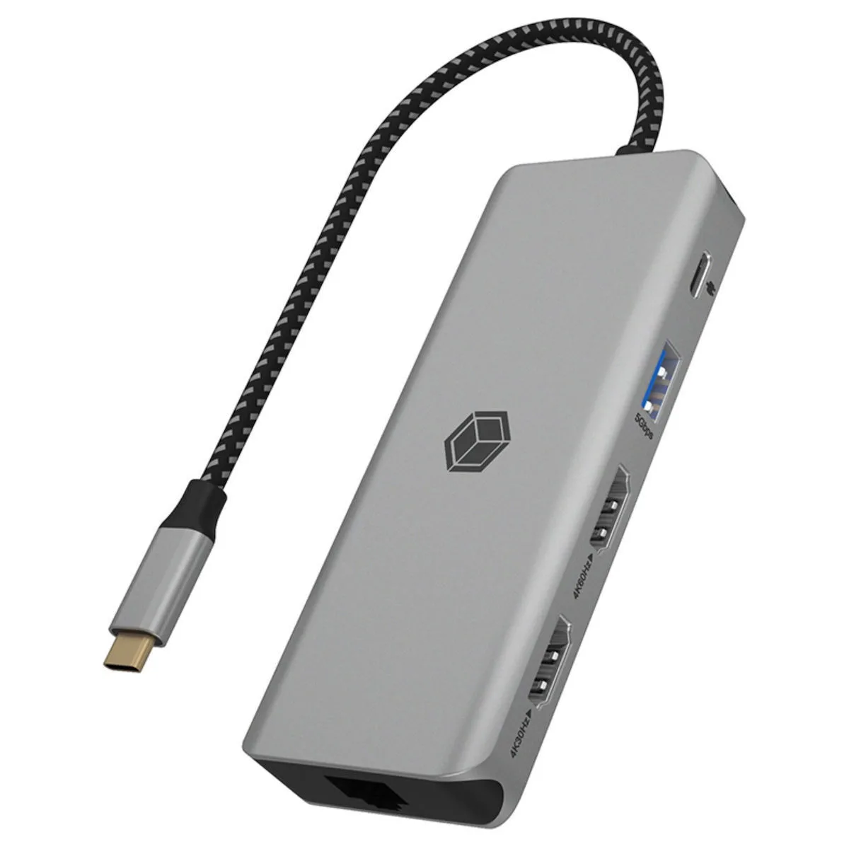 20240809150134_icy_box_ib_dk4012_cpd_usb_c_docking_station_me_hdmi_4k_pd_ethernet_kai_syndesi_2_othonon_gri Icy Box IB-DK4012-CPD USB-C Docking Station με HDMI 4K PD Ethernet και σύνδεση 2 Οθονών Γκρι - Image 1