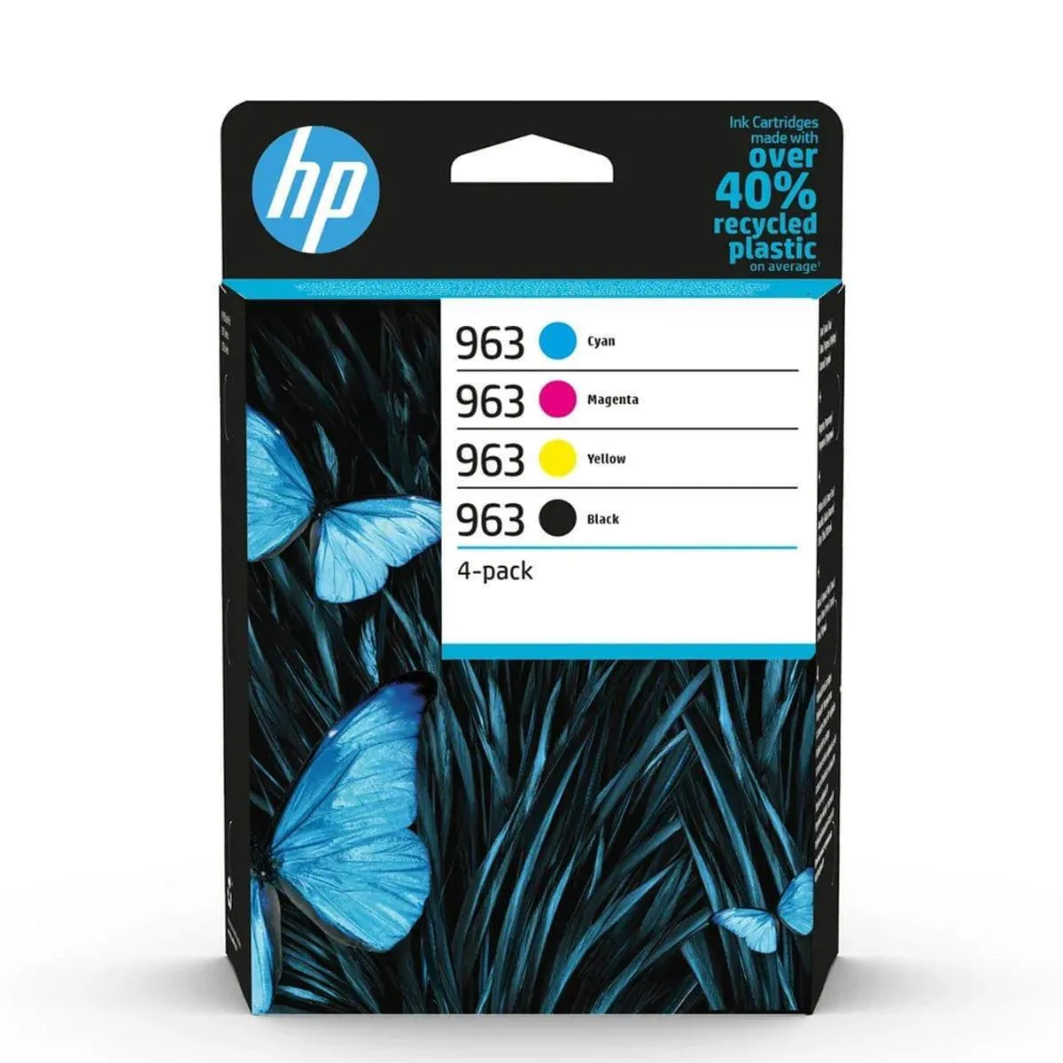HP 963 Γνήσιο Πακέτο 4 Μελανιών Εκτυπωτή InkJet Κίτρινο / Κυανό / Ματζέντα / Μαύρο (6ZC70AE) - Image 1