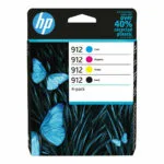 HP 912 Γνήσιο Πακέτο 4 Μελανιών Εκτυπωτή InkJet Κίτρινο / Κυανό / Ματζέντα / Μαύρο (6ZC74AE)