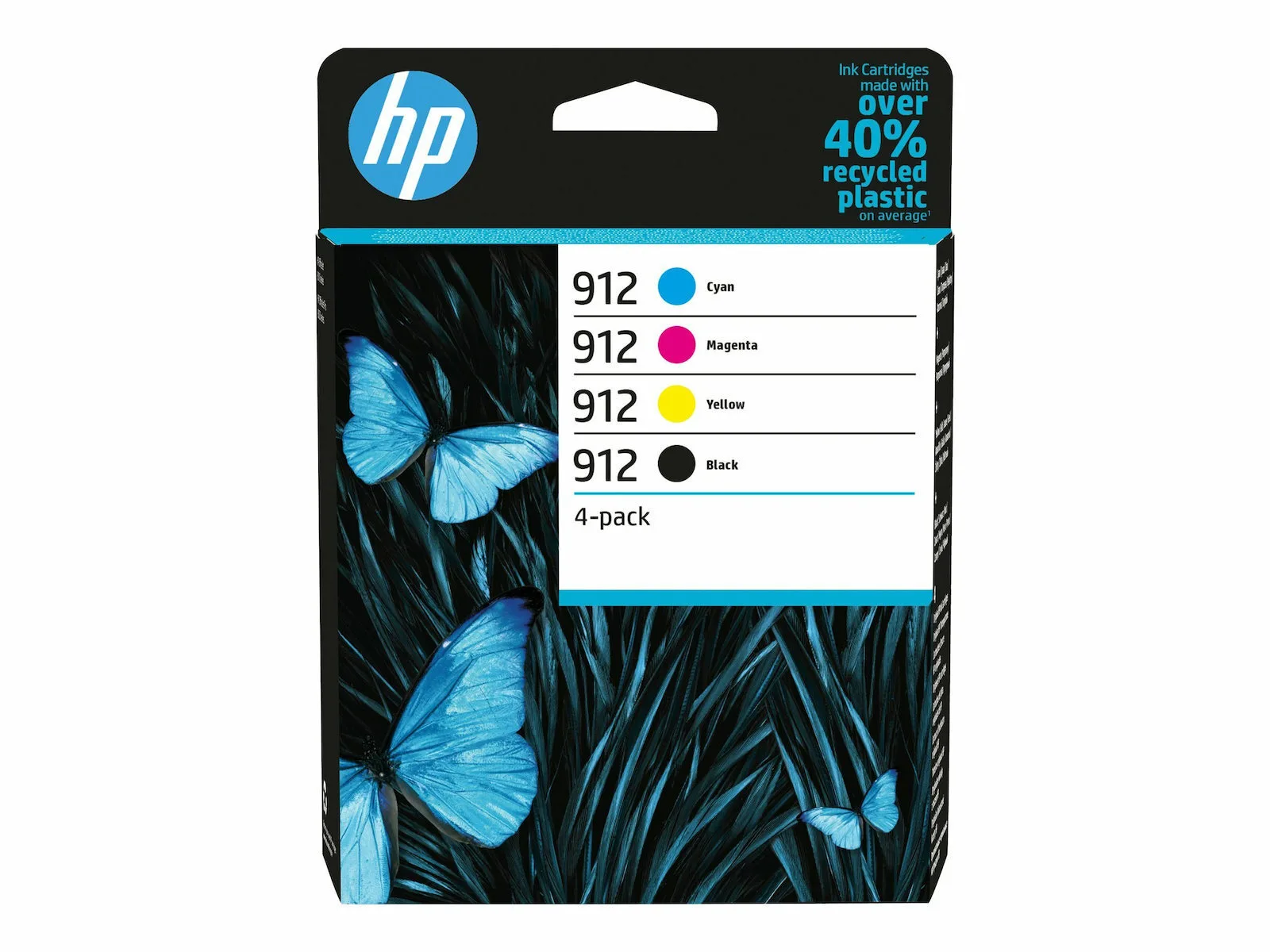 HP 912 Γνήσιο Πακέτο 4 Μελανιών Εκτυπωτή InkJet Κίτρινο / Κυανό / Ματζέντα / Μαύρο (6ZC74AE) - Image 1