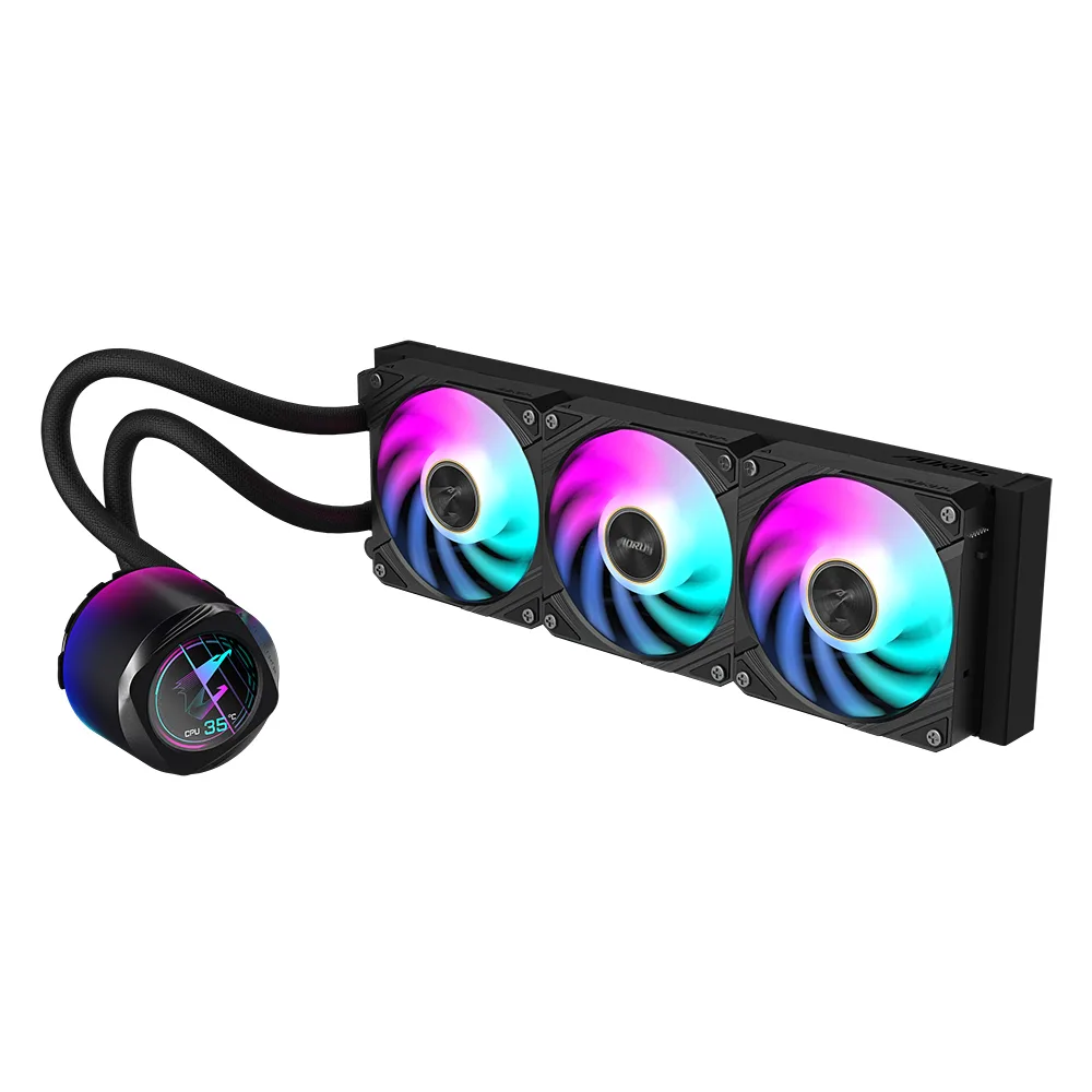Gigabyte Aorus Waterforce X II 360 Υδρόψυξη Επεξεργαστή Τριπλού Ανεμιστήρα 120mm για Socket AM4/AM5/1700/1200/115x με ARGB Φωτισμό - Image 1