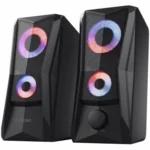 Trust GXT 606 JAVV Ηχεία Υπολογιστή 2.0 με RGB Φωτισμό και Ισχύ 6W Μαύρα