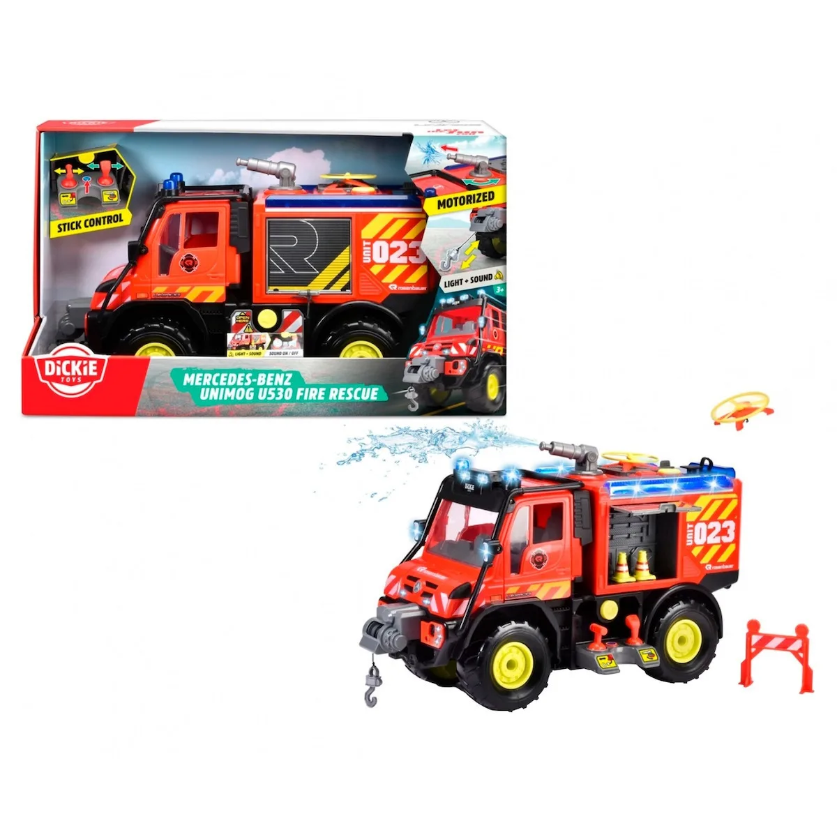 20240813103235_dickie_fire_rescue_fortigo_203719033 Dickie Fire Rescue Φορτηγό 1:12 Πυροσβεστικό για 3+ Ετών - Image 1