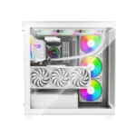 Xilence Xilent Gleam Gaming Midi Tower Κουτί Υπολογιστή με Πλαϊνό Παράθυρο και RGB Φωτισμό Λευκό