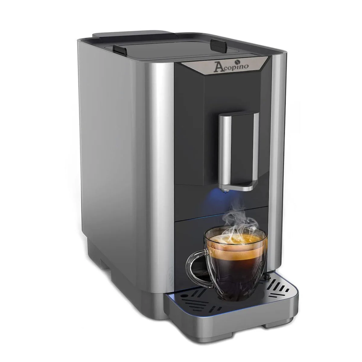 Acopino Venezia Αυτόματη Μηχανή Espresso 1450W Πίεσης 19bar με Μύλο Άλεσης Anthracite - Image 1
