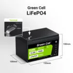 Green Cell Μπαταρία Λιθίου-Φωσφόρου 10Ah 12.8V 128Wh