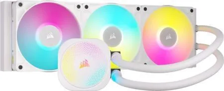 Corsair ICUE LINK TITAN 360 RX RGB Υδρόψυξη Επεξεργαστή Τριπλού Ανεμιστήρα 120mm για Socket AM4/AM5/1700 Λευκή - Image 1