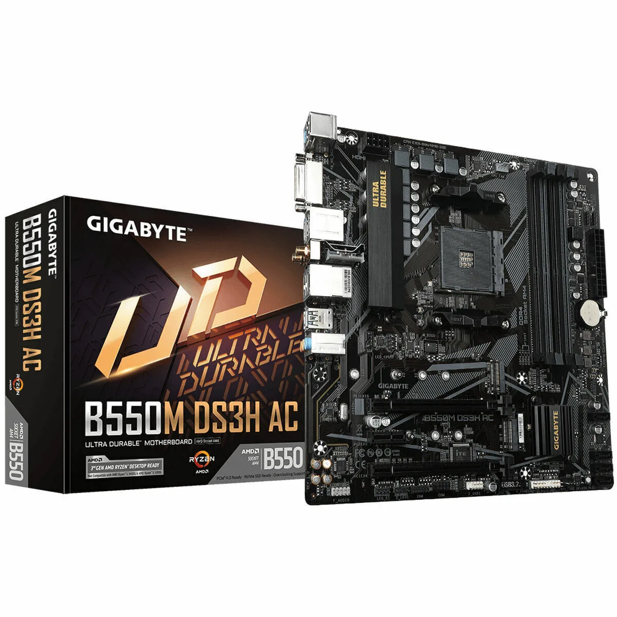 Gigabyte B550M DS3H AC rev. 1.0 Wi-Fi Motherboard Micro ATX με AMD AM4 Socket - Image 1