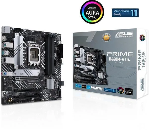 Asus Prime B660M-A D4-CSM Motherboard Micro ATX με Intel 1700 Socket 90MB19K0-M1EAYC - Image 1