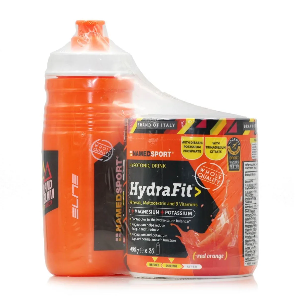20240823124550_namedsport_hydrafit_hypotonic_drink_sportbottle_red_orange_400gr NamedSport HydraFit Hypotonic Drink & Sportbottle Red Orange 400gr - Image 1