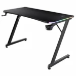Γραφείο Gaming GXT 709 Luminus Ξύλινο Μαύρο με Μεταλλικά Πόδια & LED 120x74x60εκ. 25184