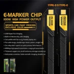 WK Braided USB 2.0 Cable USB-C male - USB-C 100W Κίτρινο 1.2m WK-WDC-192_YELLOW