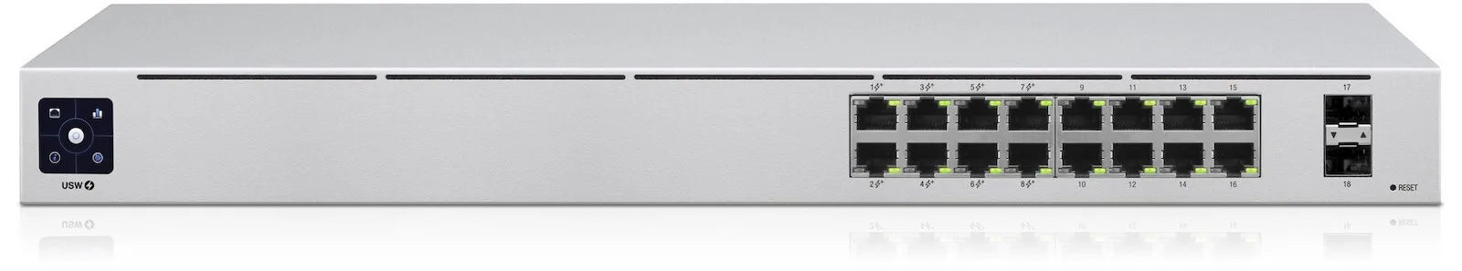 Ubiquiti USW-16-PoE Managed L2 PoE+ Switch με 16 Θύρες Gigabit (1Gbps) Ethernet και 2 SFP Θύρες - Image 1