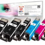Peach Πακέτο Συμβατών Μελανιών Εκτυπωτή InkJet Canon PGI-520/CLI-521 19ml Μαύρο 6τμχ PI100-247