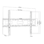 MC-419 Βάση Τηλεόρασης Τοίχου έως 100" και 45kg Λευκό