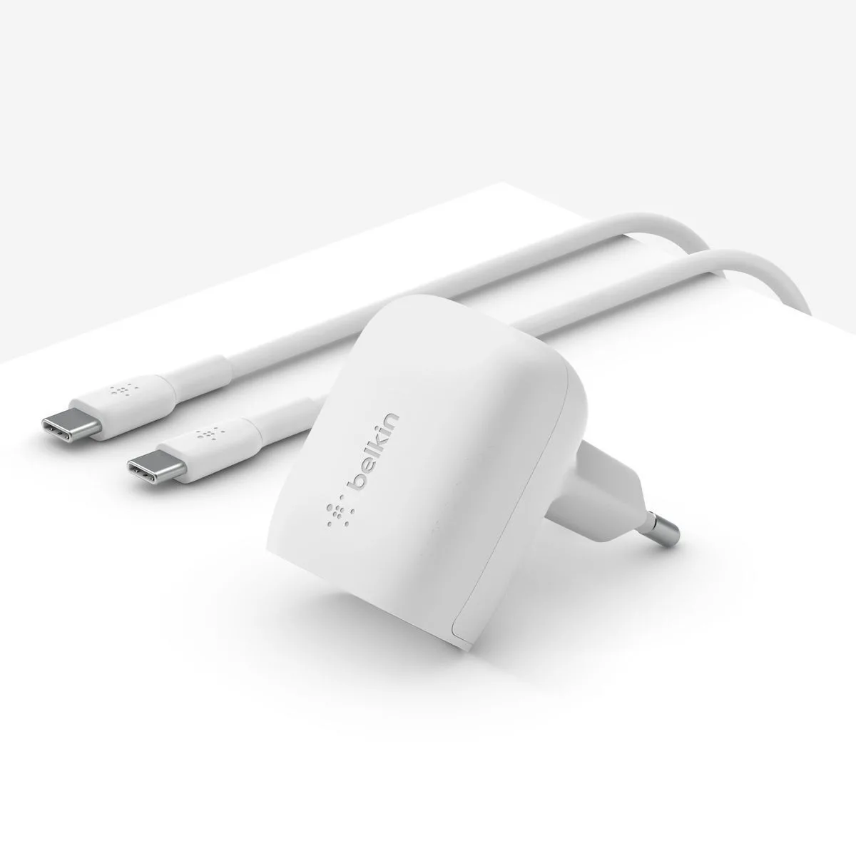 Belkin Φορτιστής με Θύρα USB-C και Καλώδιο USB-C - USB-C 20W Power Delivery Λευκός (WCA006VF1MWH-B6) - Image 1