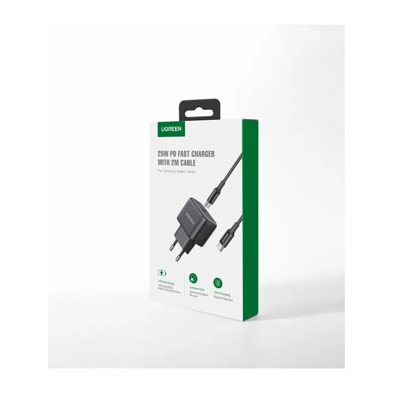 20240902164020_72d1628f Ugreen Φορτιστής με Θύρα USB-C και Καλώδιο USB-C - USB-C 25W Power Delivery / Quick Charge 3.0 Μαύρος (Cd250) - Image 1
