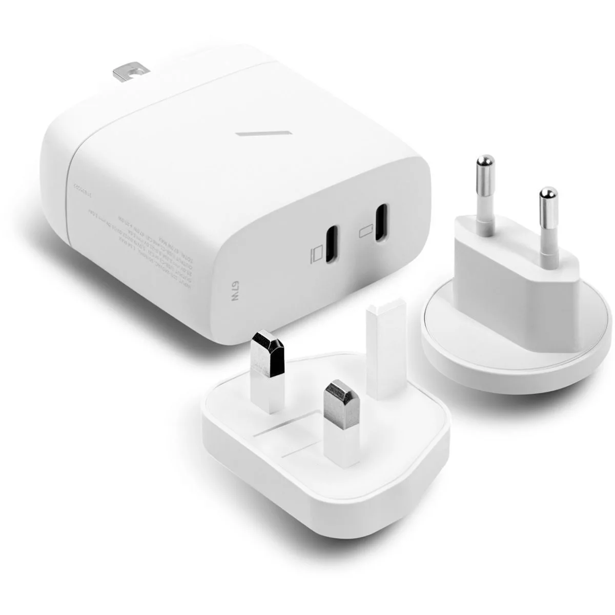 Native Union Φορτιστής Χωρίς Καλώδιο GaN με 2 Θύρες USB-C 67W Power Delivery Λευκός (FAST-PD67-WHT-INT) - Image 1