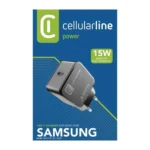 Cellular Line Φορτιστής Χωρίς Καλώδιο με Θύρα USB-C 15W Μαύρος (ACHSMUSBC15WK)