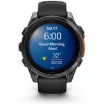 Garmin Fenix 8 Stainless Steel 47mm Αδιάβροχο Smartwatch με Παλμογράφο (Slate Grey With Black Silicone Band)