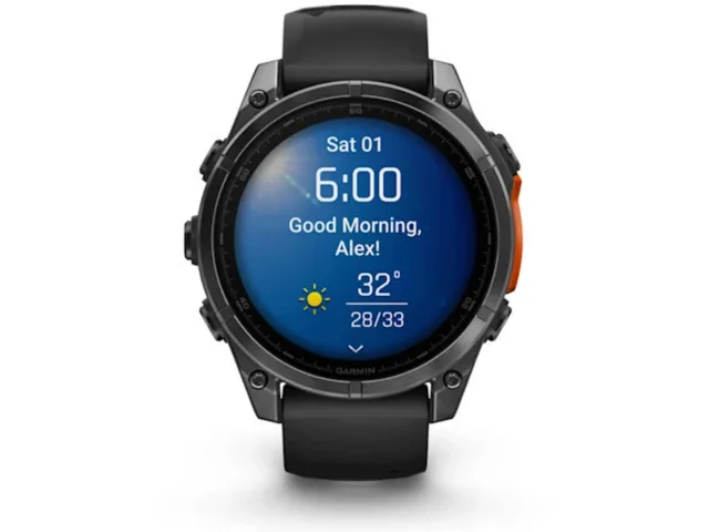Garmin Fenix 8 Stainless Steel 47mm Αδιάβροχο Smartwatch με Παλμογράφο (Slate Grey With Black Silicone Band) - Image 1