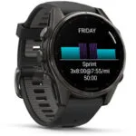 Garmin Fenix 8 Titanium 43mm Αδιάβροχο Smartwatch με Παλμογράφο (Sapphire, Carbon Grey Dlc Titanium With Black/pebble Grey Silicone Band)