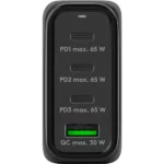 Goobay Φορτιστής Χωρίς Καλώδιο GaN με Θύρα USB-A και 3 Θύρες USB-C 68W Λευκός (64819)