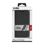 SBS Smooth Wallet Μαύρο (iPhone 16 Pro Max)