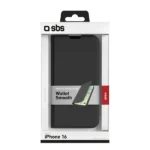 SBS Smooth Wallet Μαύρο (iPhone 16)