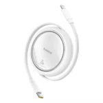 Baseus Retractable USB-C to Lightning Cable 20W Λευκό 1m (P10364501211-00)
