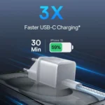Baseus Φορτιστής Χωρίς Καλώδιο GaN με Θύρα USB-C 30W Quick Charge 3.0 Λευκός (P10162504213-00)