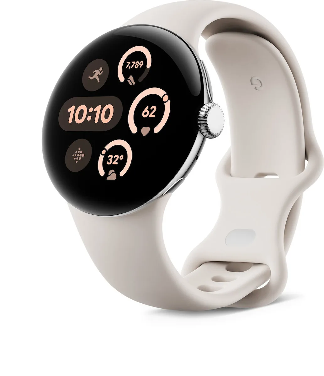 20240912121846_google_pixel_watch_3_aluminium_45mm_adiavrocho_me_palmografo_polished_silver_aluminum_case_porcelain_active_band Google Pixel Watch 3 Aluminium 45mm Αδιάβροχο με Παλμογράφο (Polished Silver Aluminum case / Porcelain Active Band) - Image 1