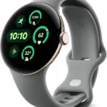 Google Pixel Watch 3 Aluminium 45mm Αδιάβροχο με Παλμογράφο (Matte Hazel Aluminum Case / Hazel Active Band)