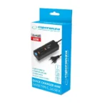 Esperanza Βάση Φόρτισης με 2 Θύρες USB-A και 2 Θύρες USB-C 60W Power Delivery / Quick Charge 3.0 σε Μαύρο χρώμα (EZC109)