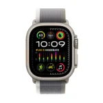 Apple Watch Ultra 2 Titanium 49mm Αδιάβροχο με eSIM και Παλμογράφο (Green/Grey Trail Loop - S/M)
