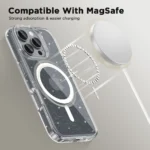 Tech-Protect FlexAir Hybrid MagSafe Back Cover Tempered Glass Glitter (iPhone 16 Pro)