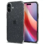 Spigen Liquid Crystal Glitter Back Cover Σιλικόνης 0.3mm Σετ με Τζαμάκι Crystal Quartz (iPhone 16) ACS08192