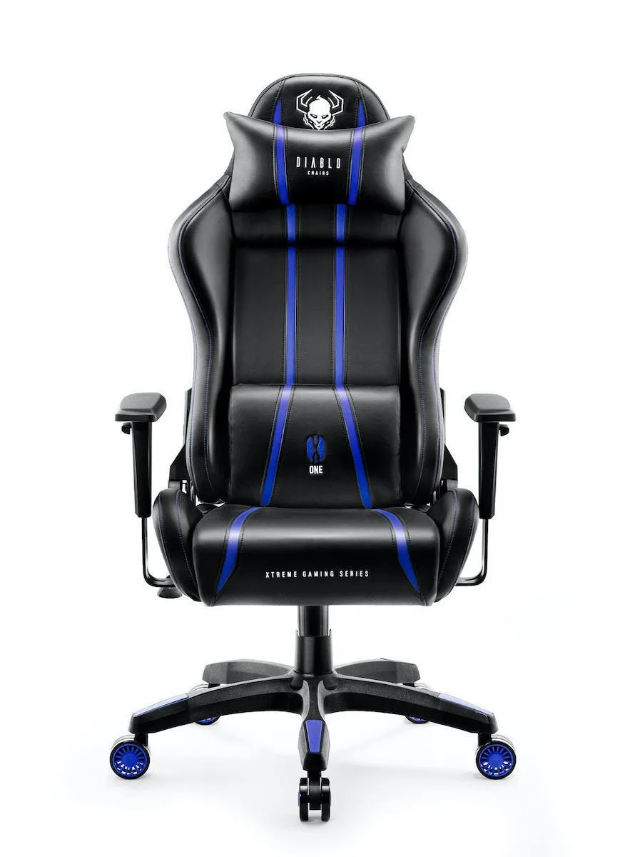 20240919120918_d8d85b3c Diablo X-One 2.0 Normal Size Καρέκλα Gaming Δερματίνης με Ρυθμιζόμενα Μπράτσα Μαύρο / Μπλε - Image 1