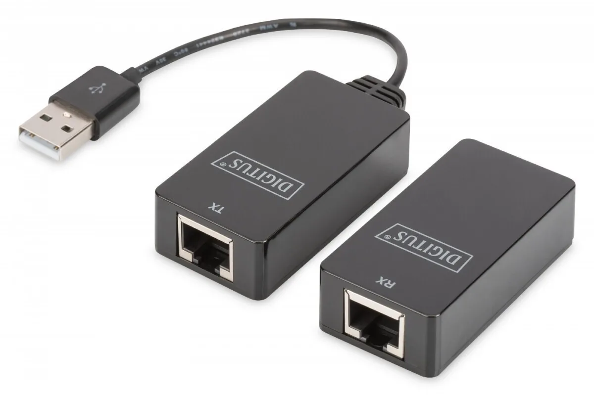 Usb 1.1 Extender Over Cat.5e/6 Utp Sfp Up To 45m Black 20cm - Image 1
