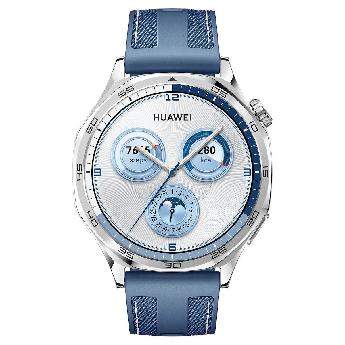 Huawei Watch GT 5 Stainless Steel 46mm Αδιάβροχο με Παλμογράφο (Μπλε) - Image 1
