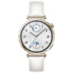 Huawei Watch GT 5 41mm Αδιάβροχο με Παλμογράφο (White Leather Strap)