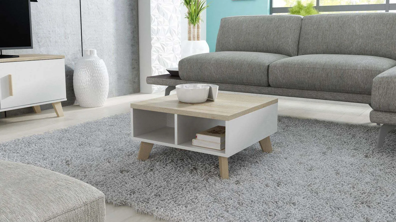 20240924160121_tetragono_trapezaki_saloniou_lotta_xylino_white_sonoma_oak_m60xp60xy35ek Τετράγωνο Τραπεζάκι Σαλονιού Lotta Ξύλινο White / Sonoma Oak Μ60xΠ60xΥ35εκ. - Image 1