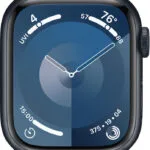 Apple Watch Series 9 Cellular Aluminium 41mm Αδιάβροχο με eSIM και Παλμογράφο (Midnight με Midnight Sport Band (S/M))